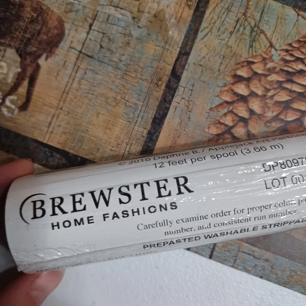 Wallpaper Border Slate Lake Trail Lodge Rustic
